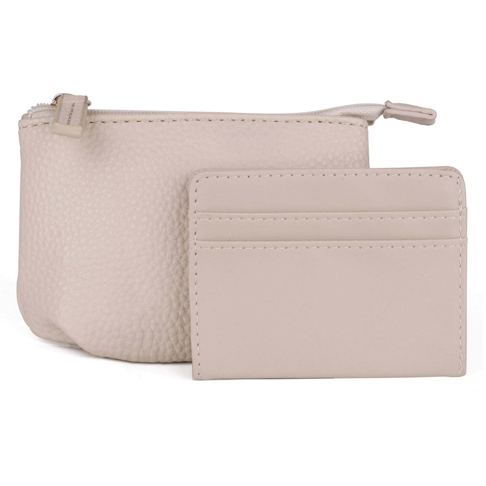 Julia Buxton Women's Pleated Coin Pouch, White Pepper