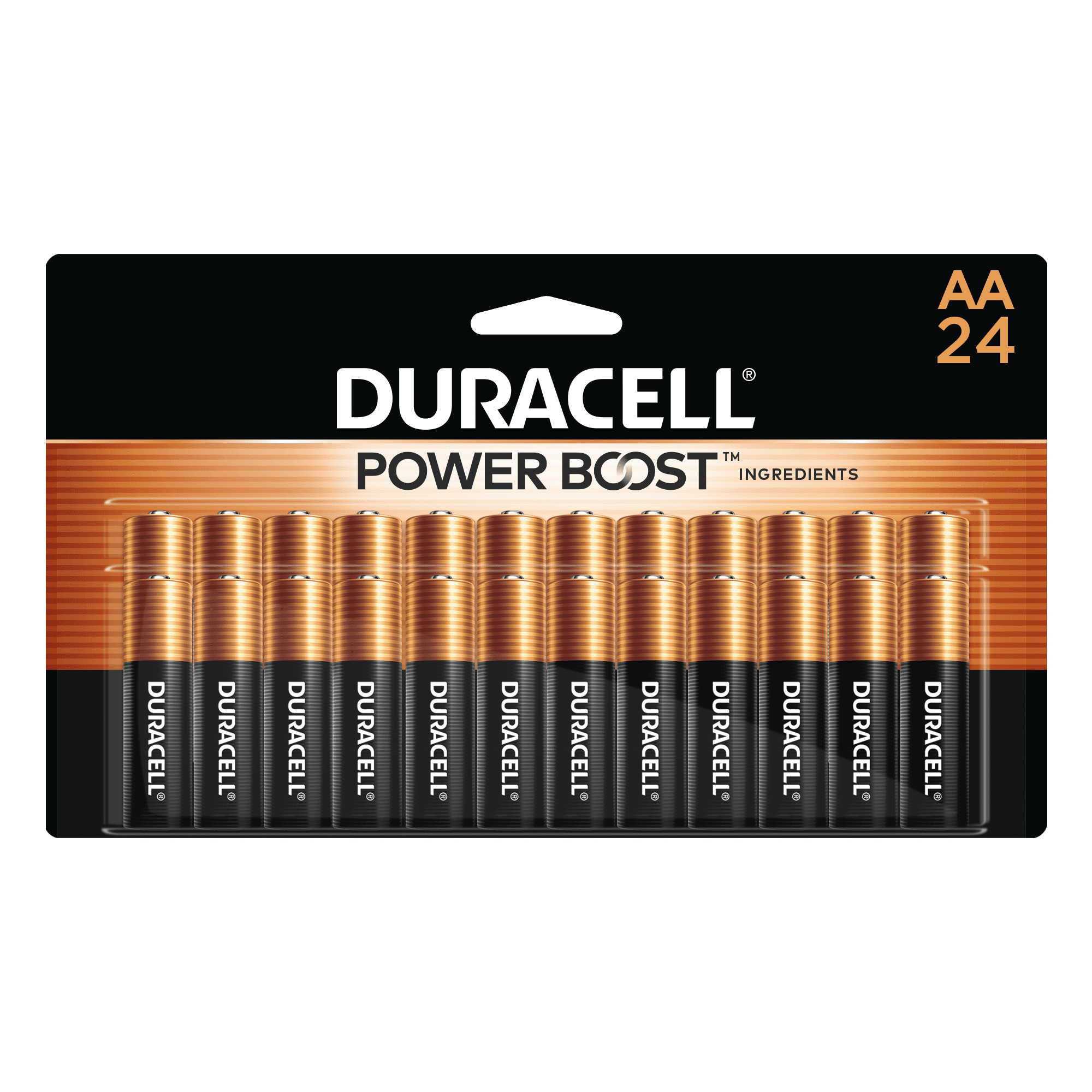 Duracell Coppertop AA Battery with POWER BOOST™, 24 Pack Long-Lasting Batteries