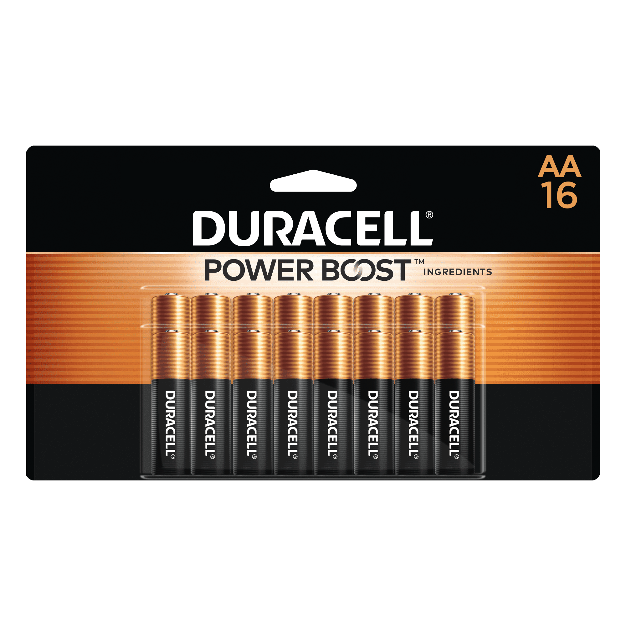 Duracell Coppertop AA Battery with POWER BOOST™, 16 Pack Long-Lasting Batteries