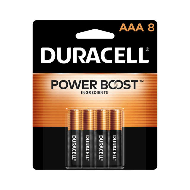 Duracell Coppertop AAA Battery with POWER BOOST™, 8 Pack Long-Lasting Batteries