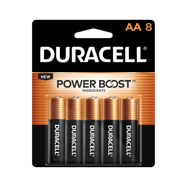 Duracell Coppertop AA Battery, Long Lasting Double A Batteries, 8 Pack