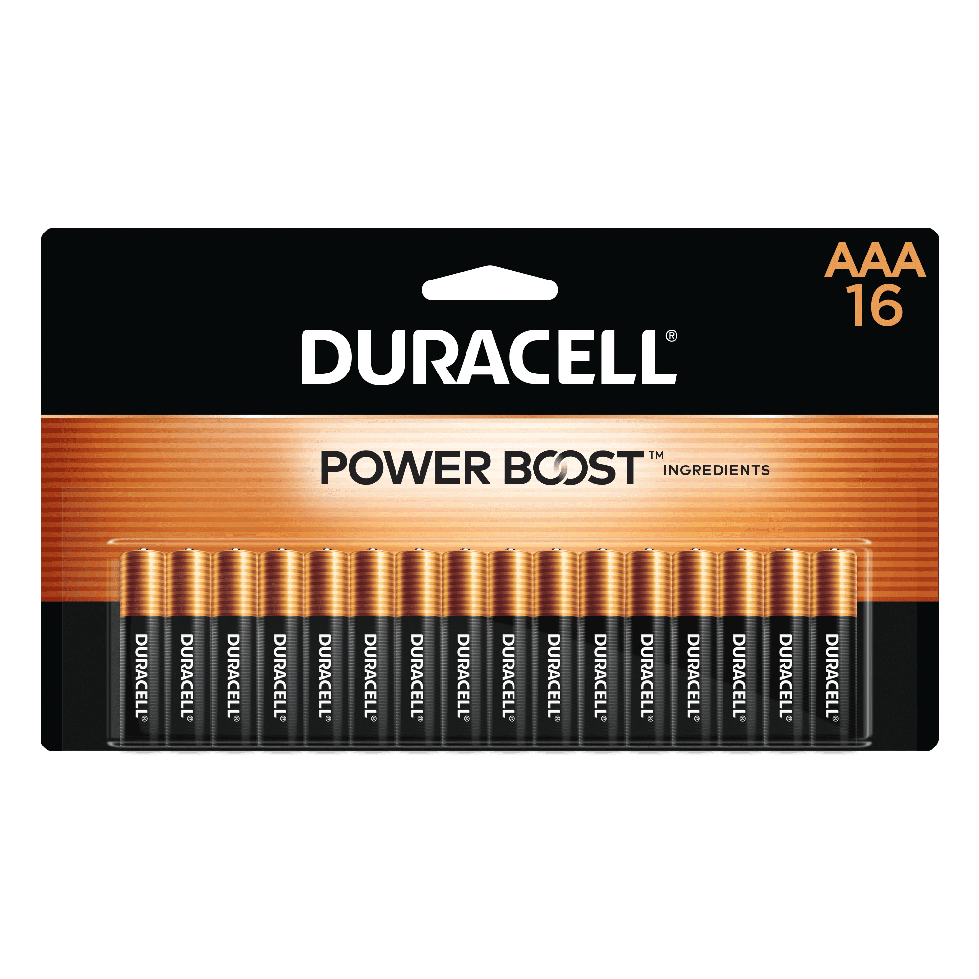 Duracell Coppertop AAA Battery with POWER BOOST™, 16 Pack Long-Lasting Batteries