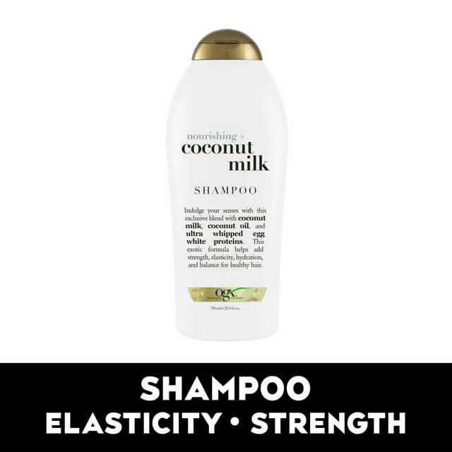 OGX Nourishing + Coconut Milk Moisturizing Daily Shampoo with Egg White Protein, 25.4 fl oz