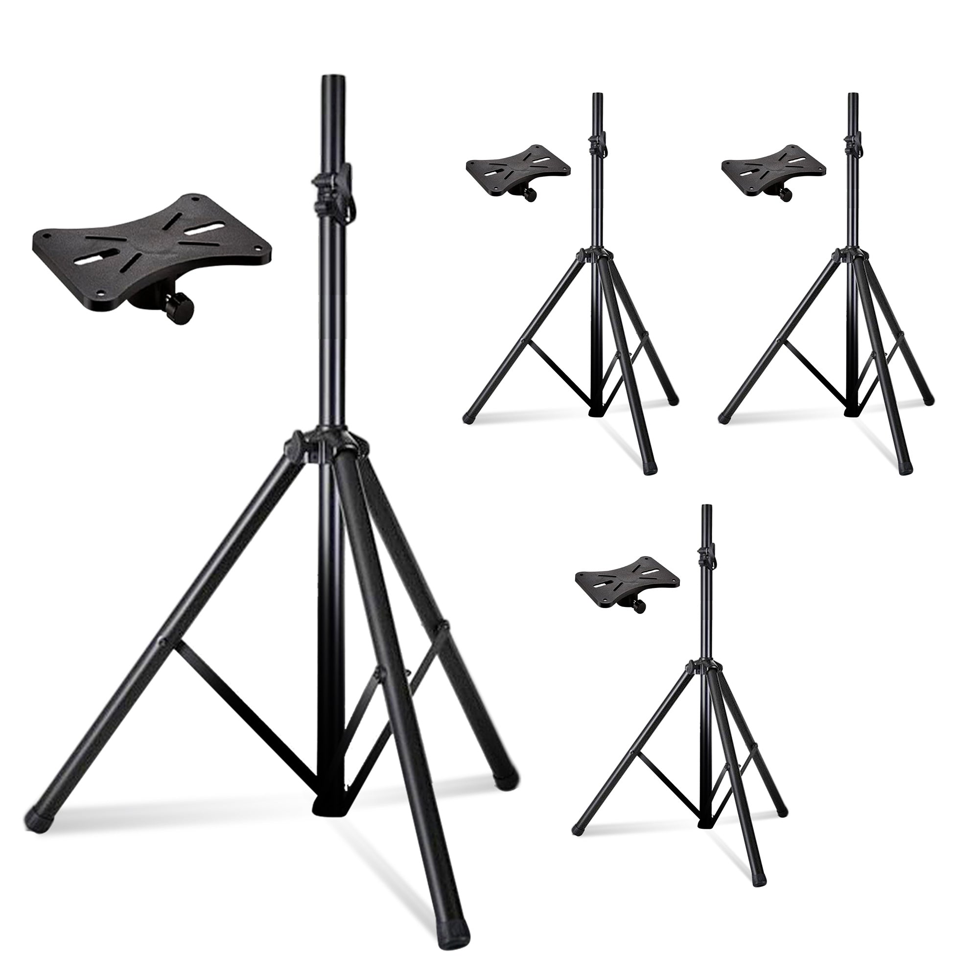 5 Core 4 Piece Black Height Adjustable 4 – 6 ft Tripod PA Monitor Holder for Large Speakers DJ Stand Para Bocinas w PA Systems Stand, House Parties, Outdoor Event SS ECO 4PK BLK WoB