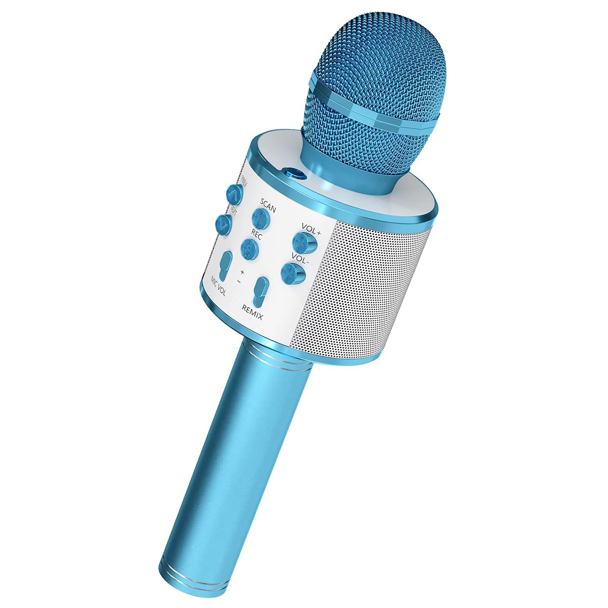 5 Core Karaoke Wireless Microphones Bluetooth • w Stereo Mic Speaker • Portable Recording Microfono Inalambrico • SD Card & USB • Gifts Music Toys for Kids and Adults All Age- WM SPK BLU