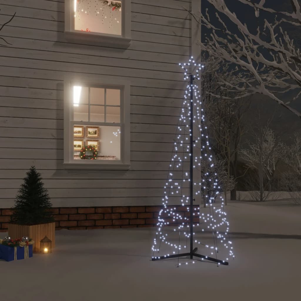 Christmas Cone Tree Cold White 200 LEDs 2x6 ft