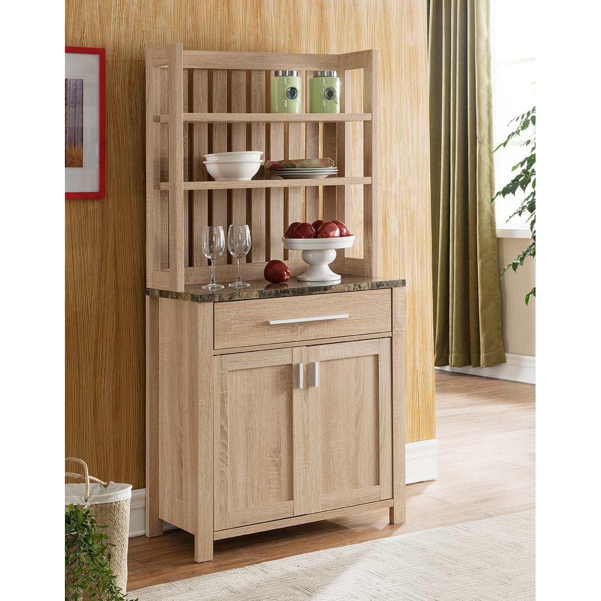 ID USA 151250 Baker's Cabinet Weathered White