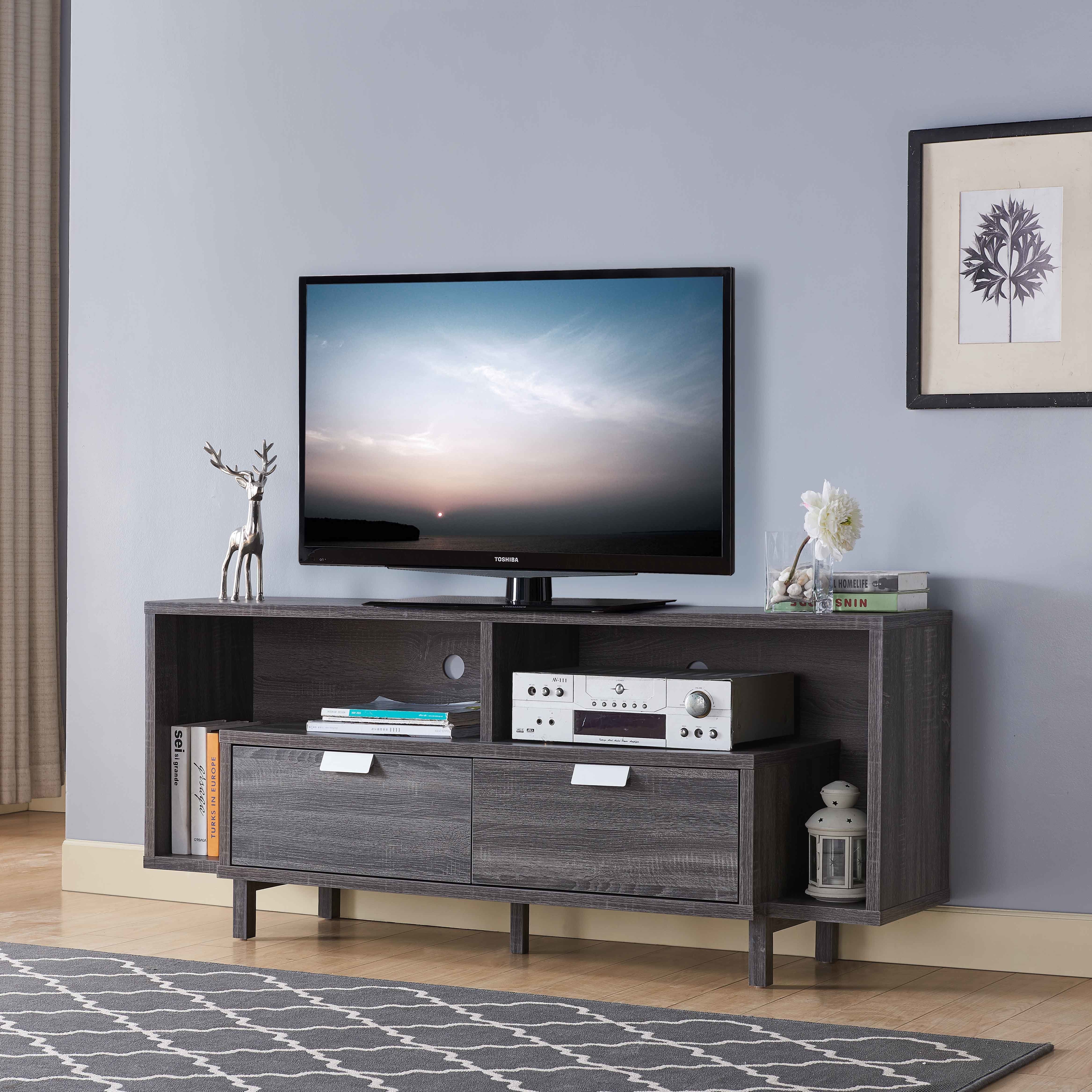 ID USA 192657 TV Stand Distressed Grey