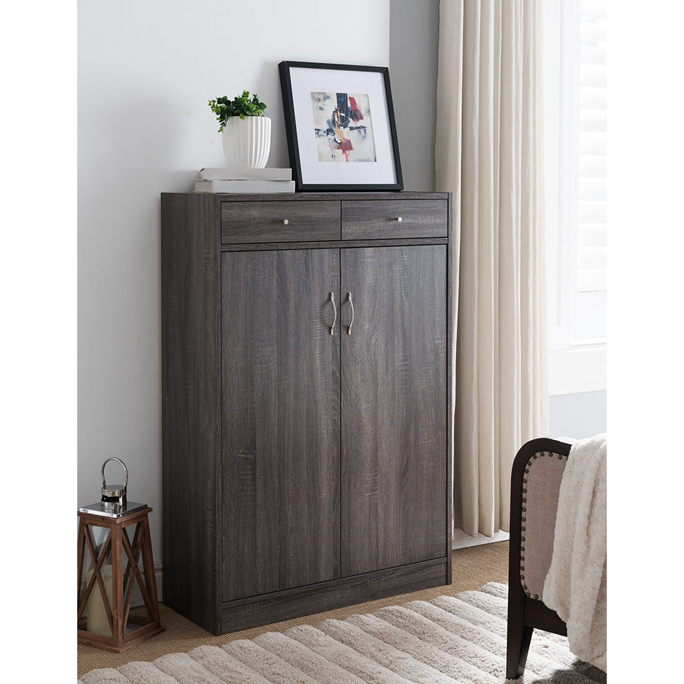 ID USA 161569 Shoe Cabinet Distressed Grey