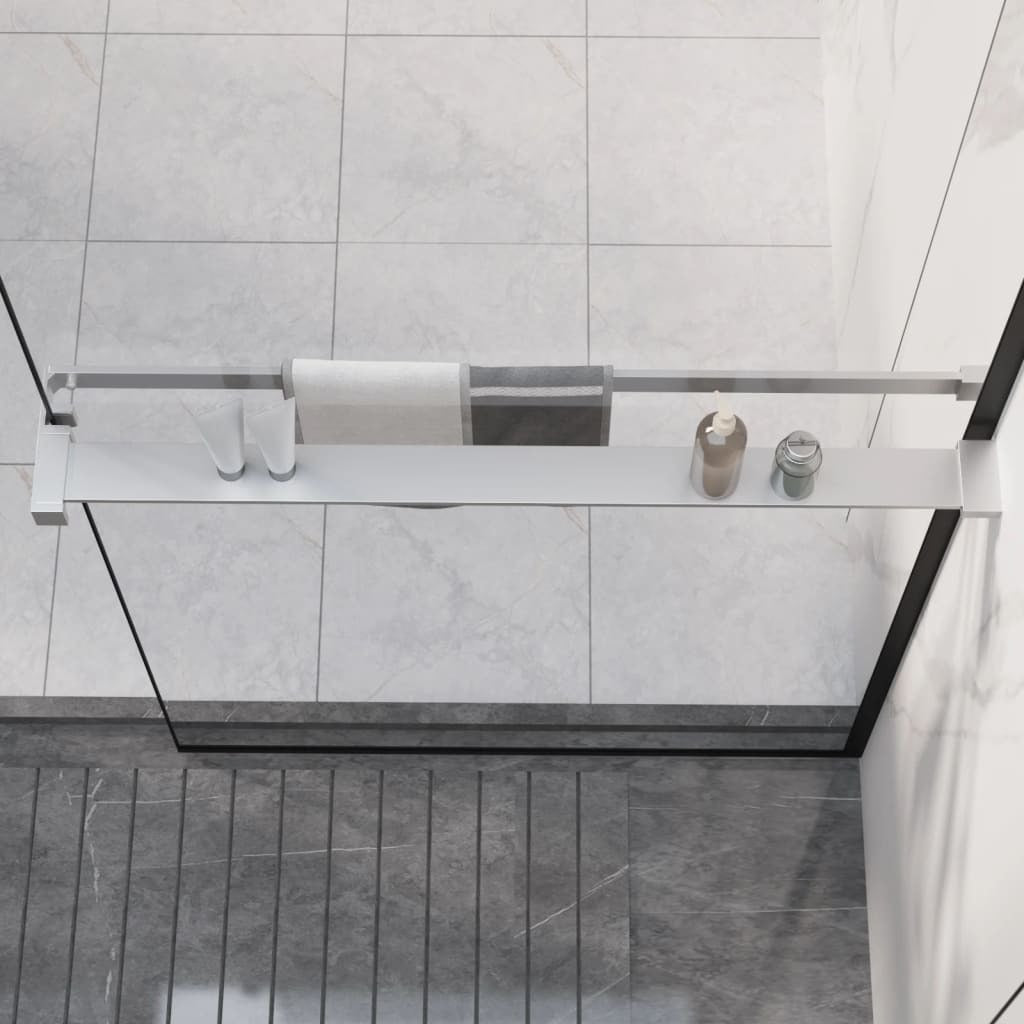 Shower Shelf for Walk-in Shower Wall Chrome 31.5" Aluminum