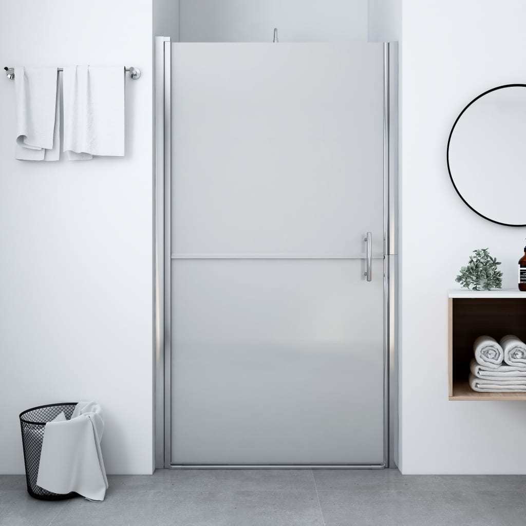 Shower Door Frost Tempered Glass 31.9"x76.8"