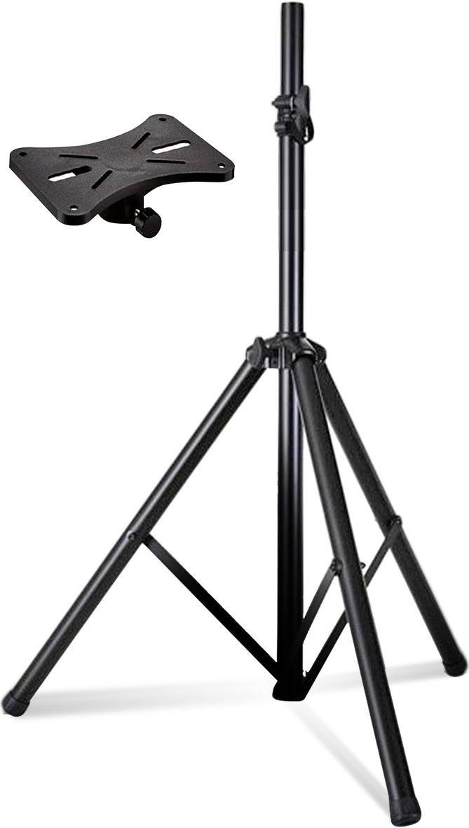 Speaker Stand Height Adjustable 4 – 6 ft Tripod PA Monitor Holder for DJ Stand para Bocinas with PA Speakers House Parties Outdoor Events - 5 Core SS ECO 1PK BLK WOB