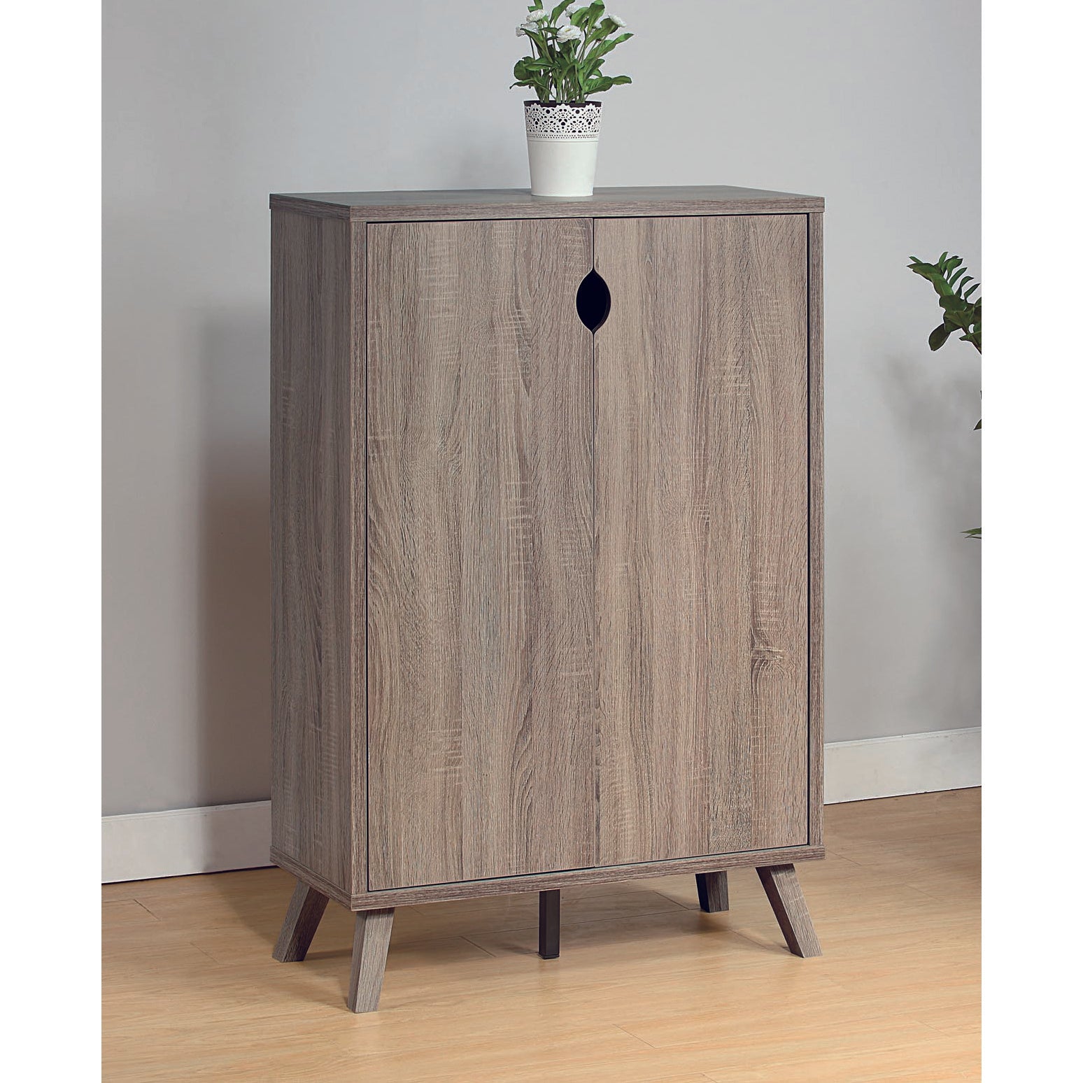 ID USA 151139 Shoe Cabinet Dark Taupe