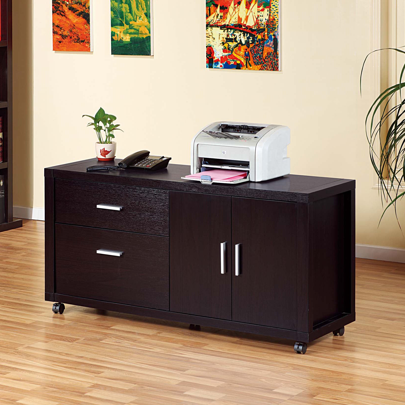 ID USA 13728 File Credenza Red Cocoa