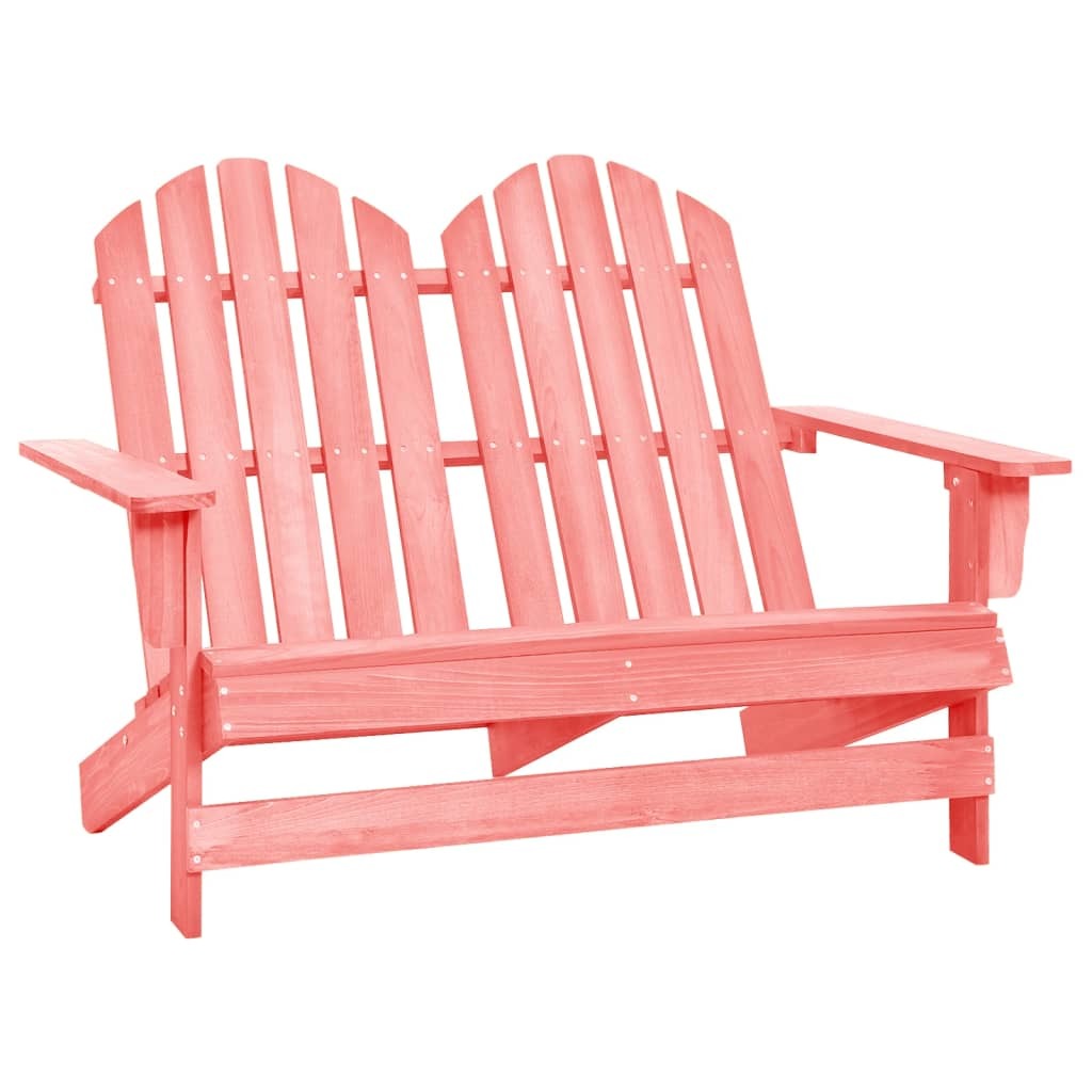 2-Seater Patio Adirondack Chair Solid Wood Fir Pink