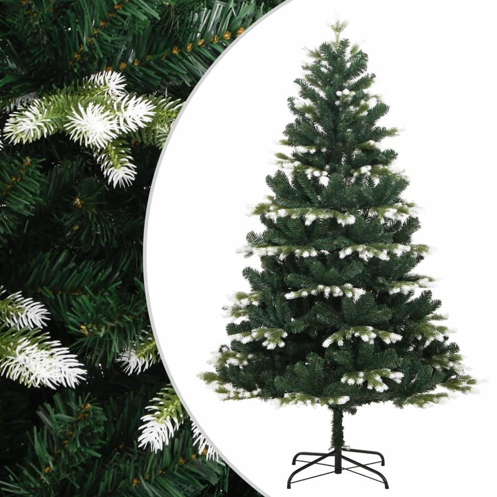 Artificial Hinged Christmas Tree with Flocked Snow 59.1"