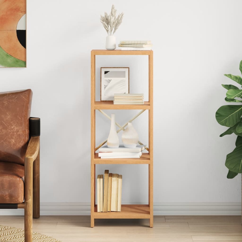 4-Tier Shelf 15.7"x11.8"x44.1" Solid Wood Oak