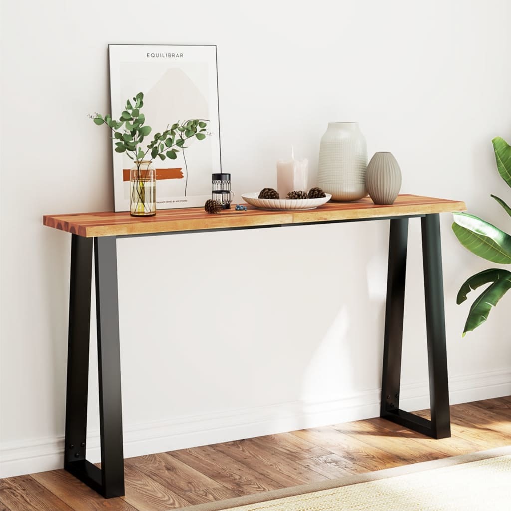 Console Table with Live Edge 6.7"x15.7"x31.5" Solid Wood Acacia