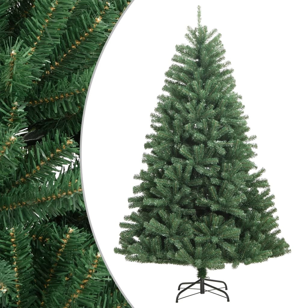 Artificial Hinged Christmas Tree with Stand Green 59.1"