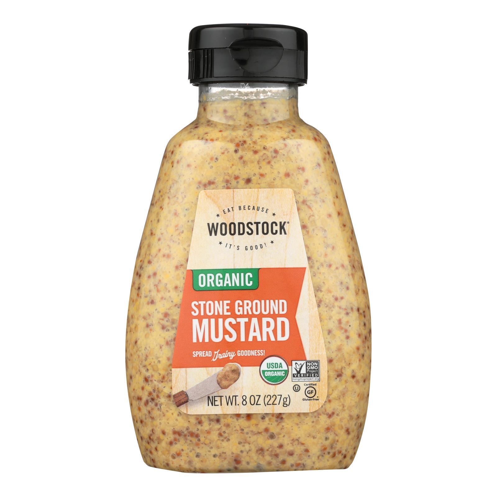 Woodstock Organic Stone Ground Mustard - Case Of 12 - 8 Oz