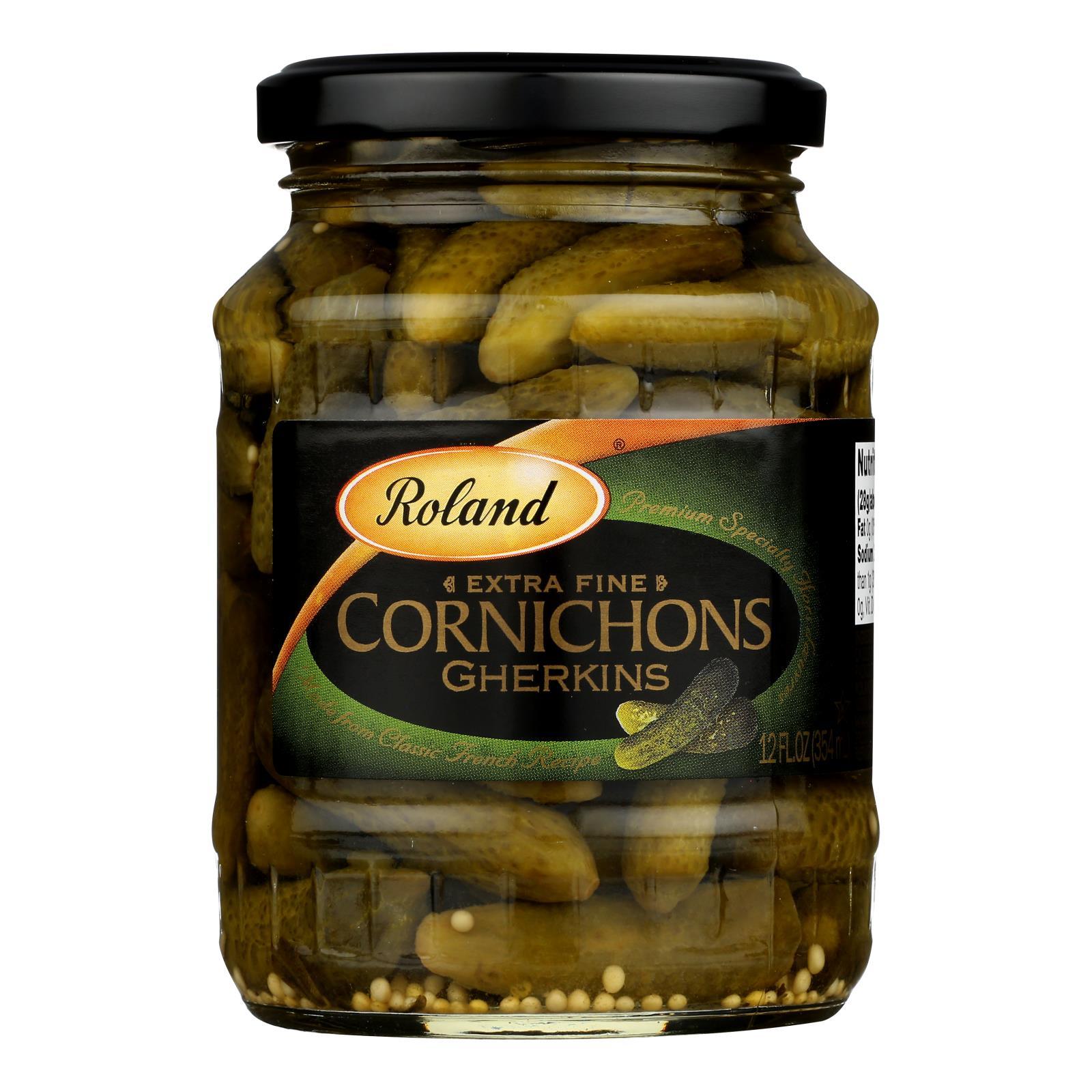 Roland Cornichons Gherkins - Case Of 12 - 12 Oz.