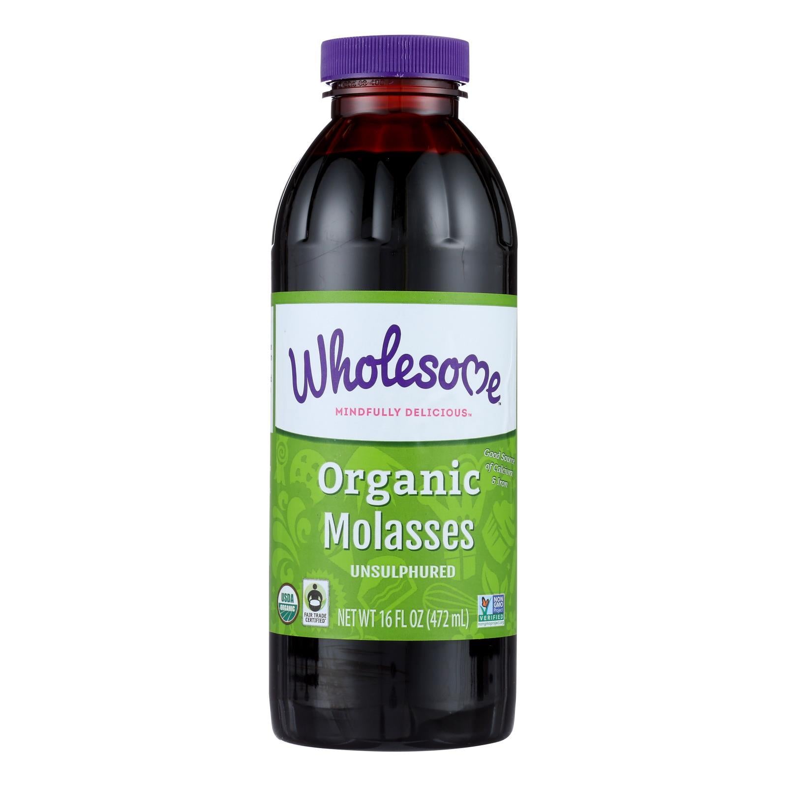 Wholesome Sweeteners Molasses - Organic - Blackstrap - Unsulphured - 16 Oz - Case Of 12