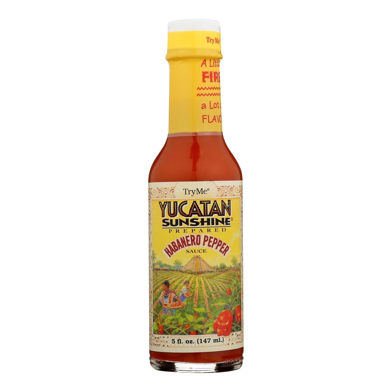 Try Me Yucatan Sunshine - Habanero Pepper Sauce - Case Of 6 - 5 Fl Oz.