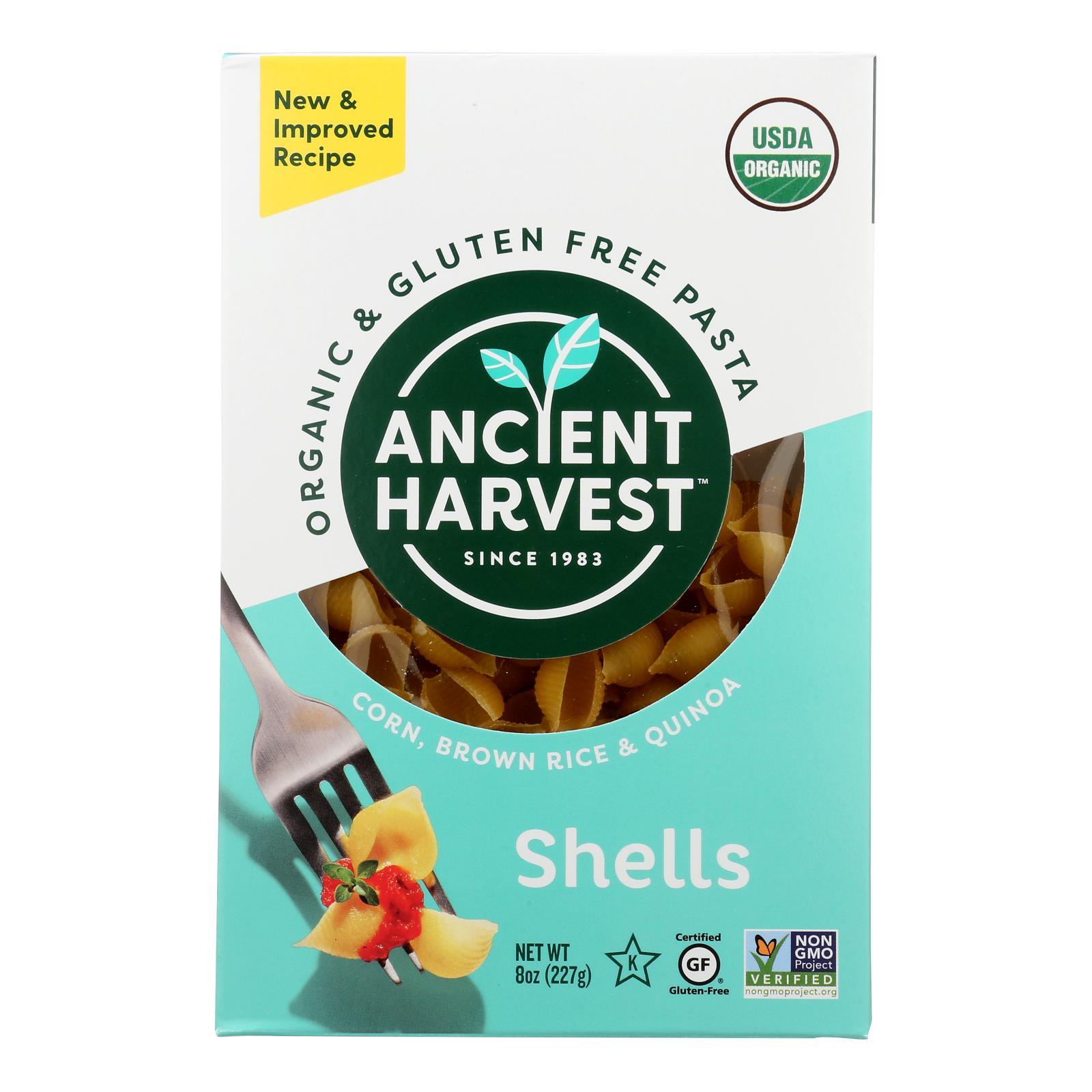 Ancient Harvest Organic Gluten Free Quinoa Supergrain Pasta - Shells - Case Of 12 - 8 Oz