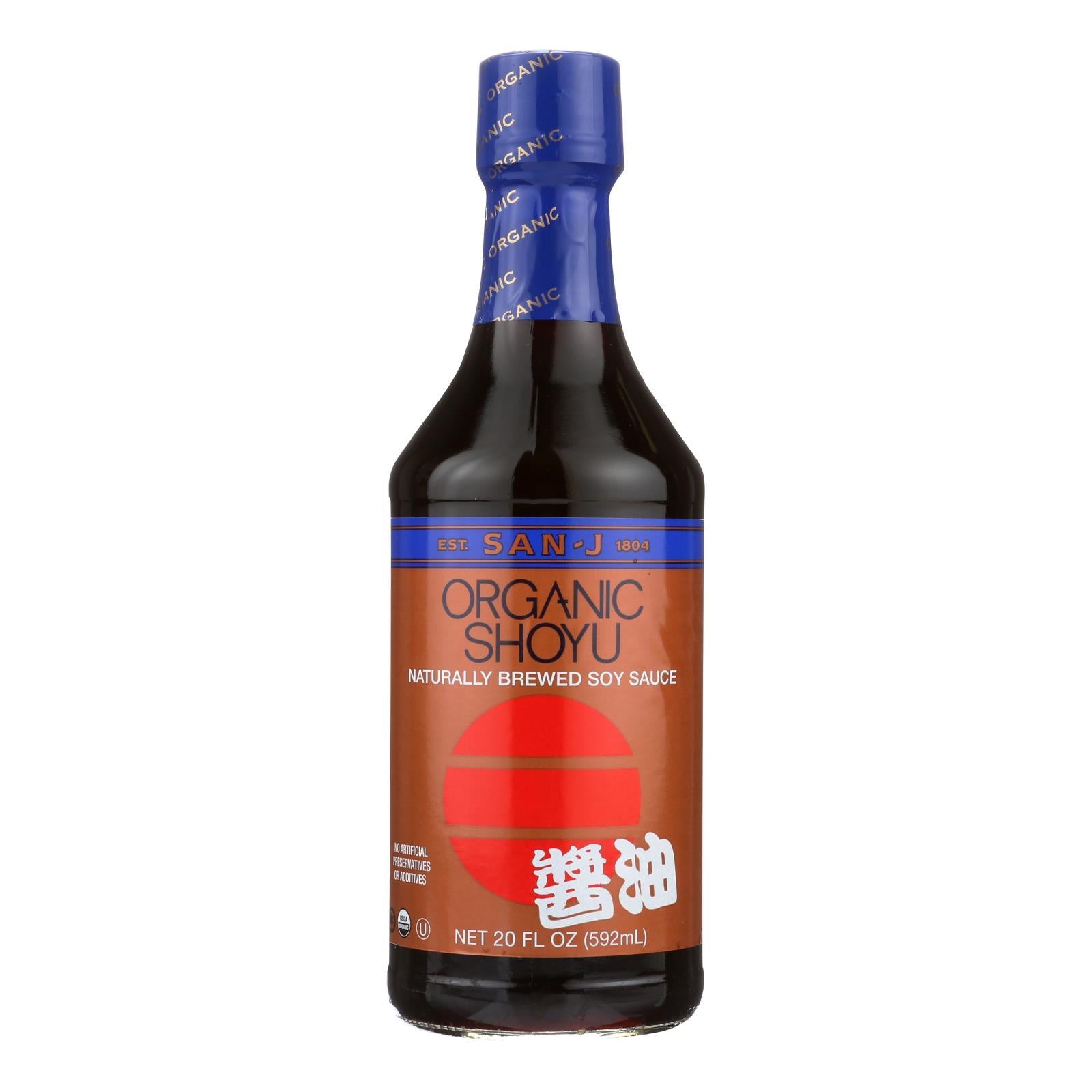 San - J Shoyu Soy Sauce - Organic - Case Of 6 - 20 Fl Oz.