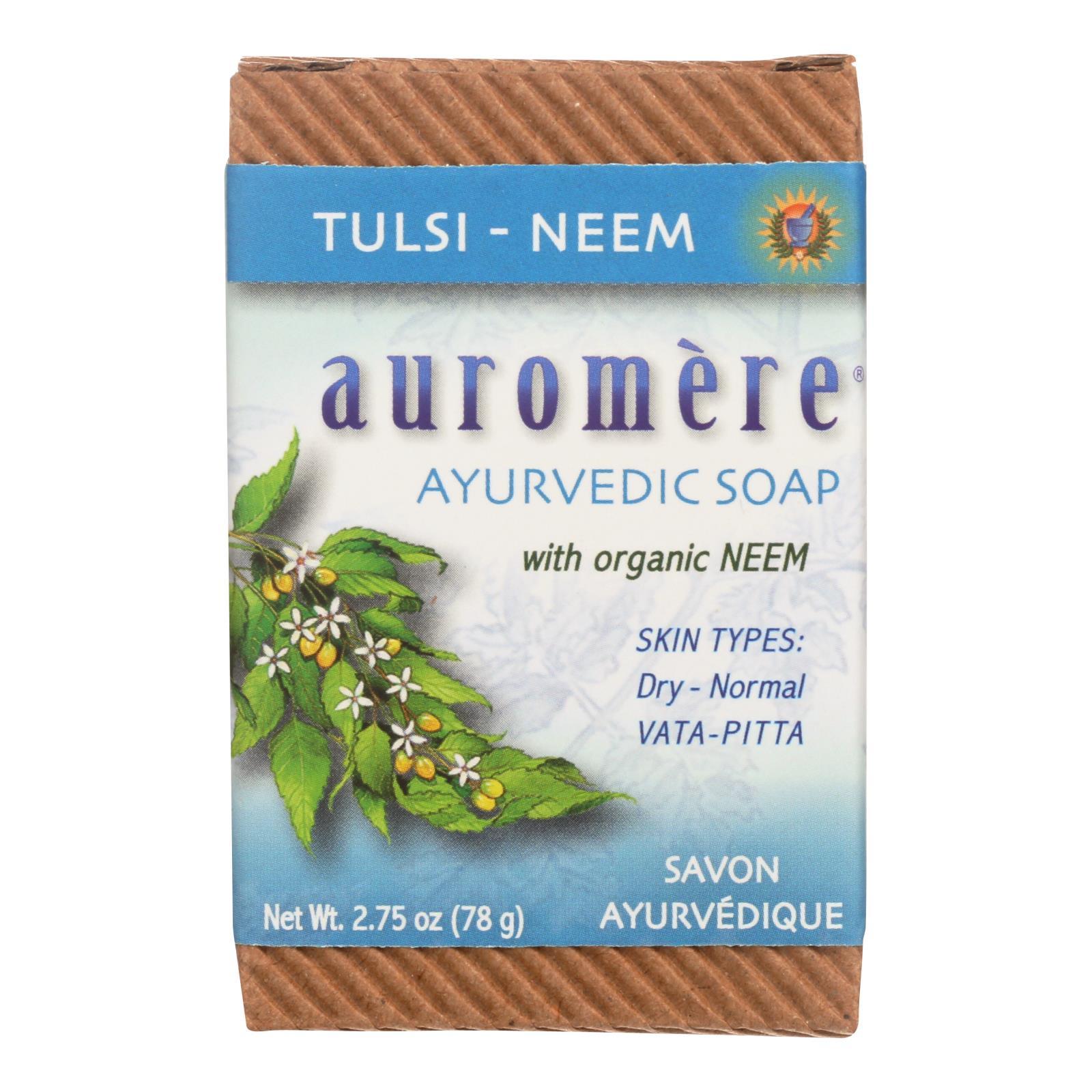 Auromere Ayurvedic Bar Soap Tulsi-neem - 2.75 Oz