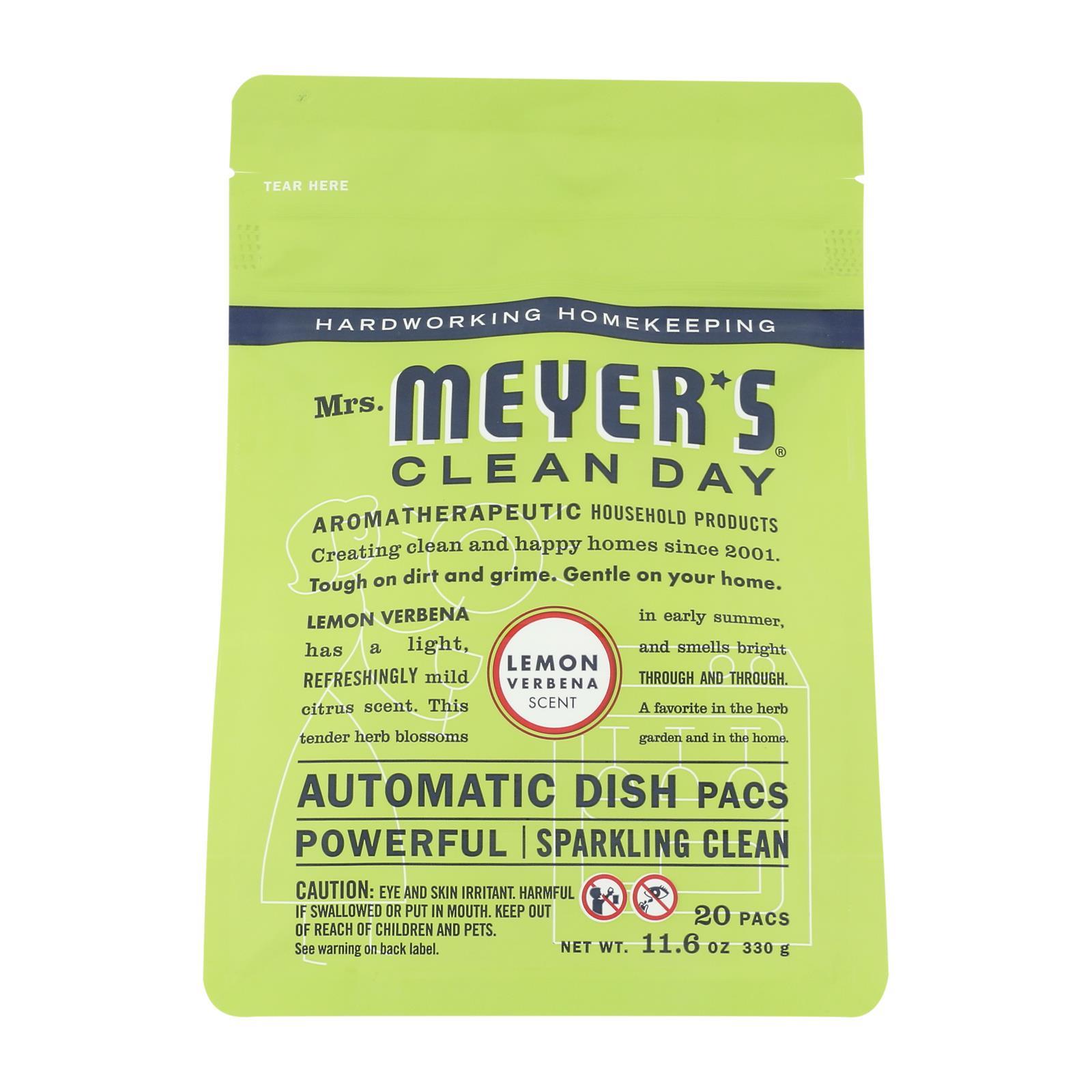 Mrs. Meyer's Clean Day - Automatic Dishwasher Packs - Lemon Verbena - Case Of 6 - 12.7 Oz