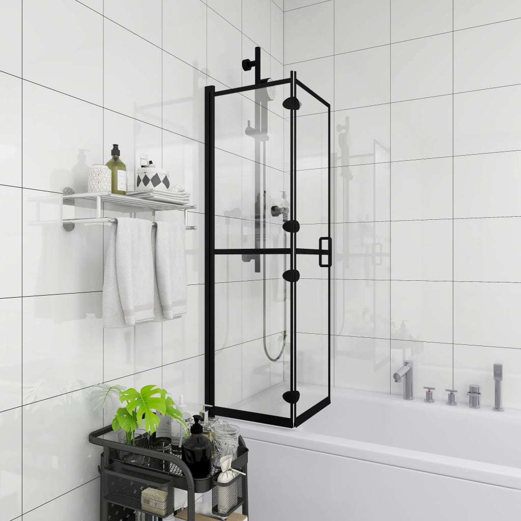 Folding Shower Enclosure ESG 47.2"x55.1" Black