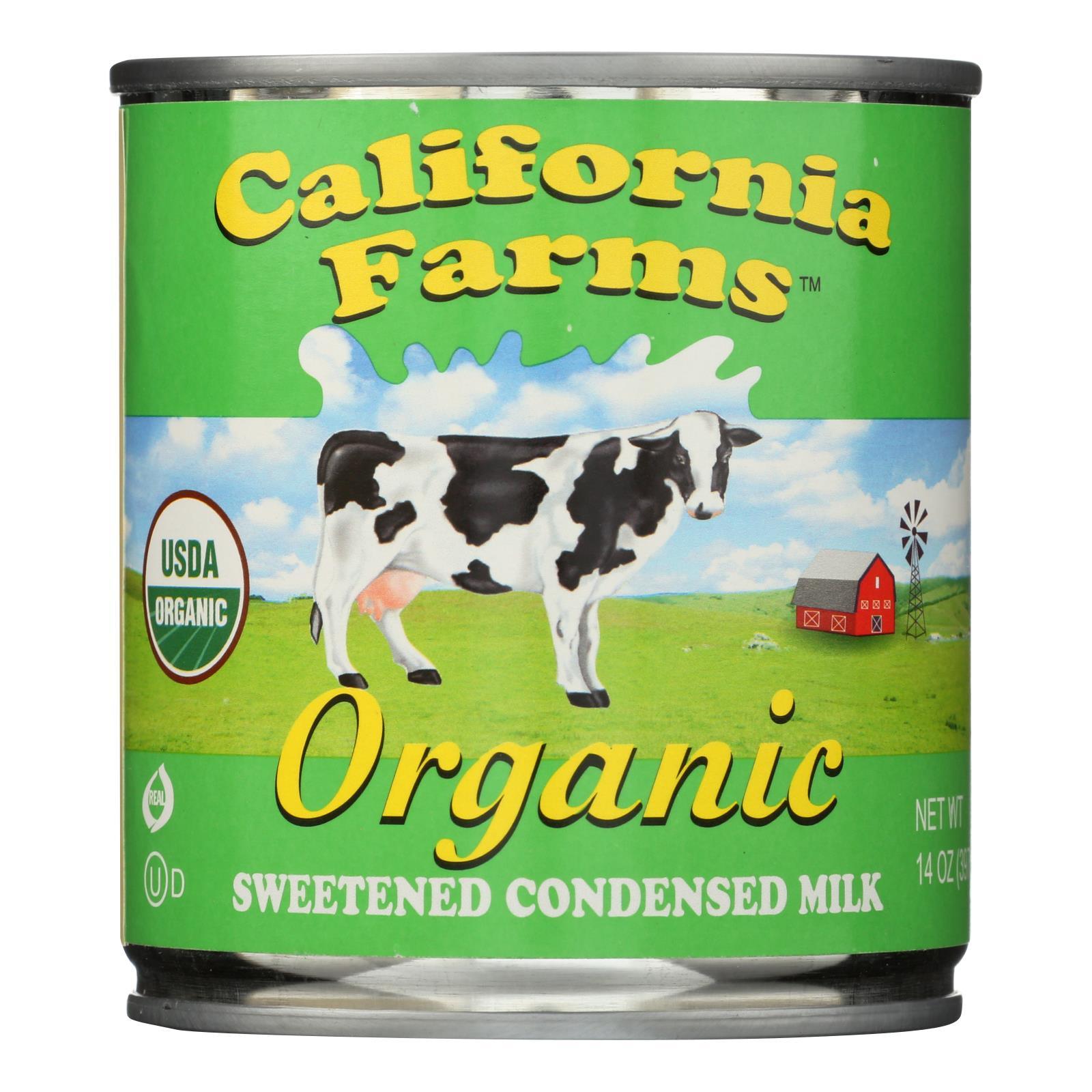 California Farms Condensed Milk - Organic - Sweetened - 14 Oz - Case Of 24