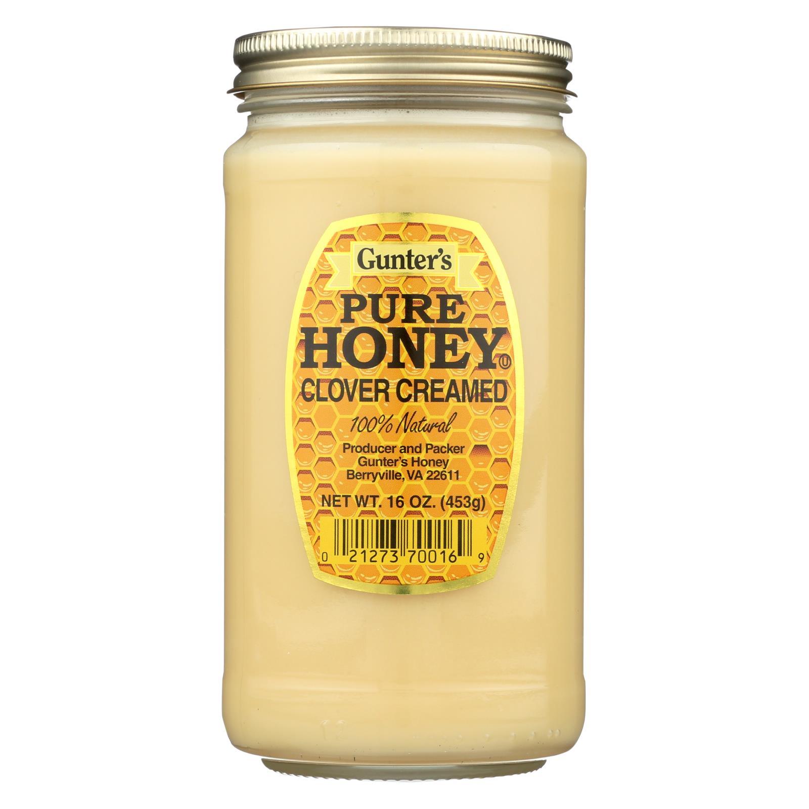 Gunter Pure Clover Creamed Honey - Case Of 12 - 16 Oz.