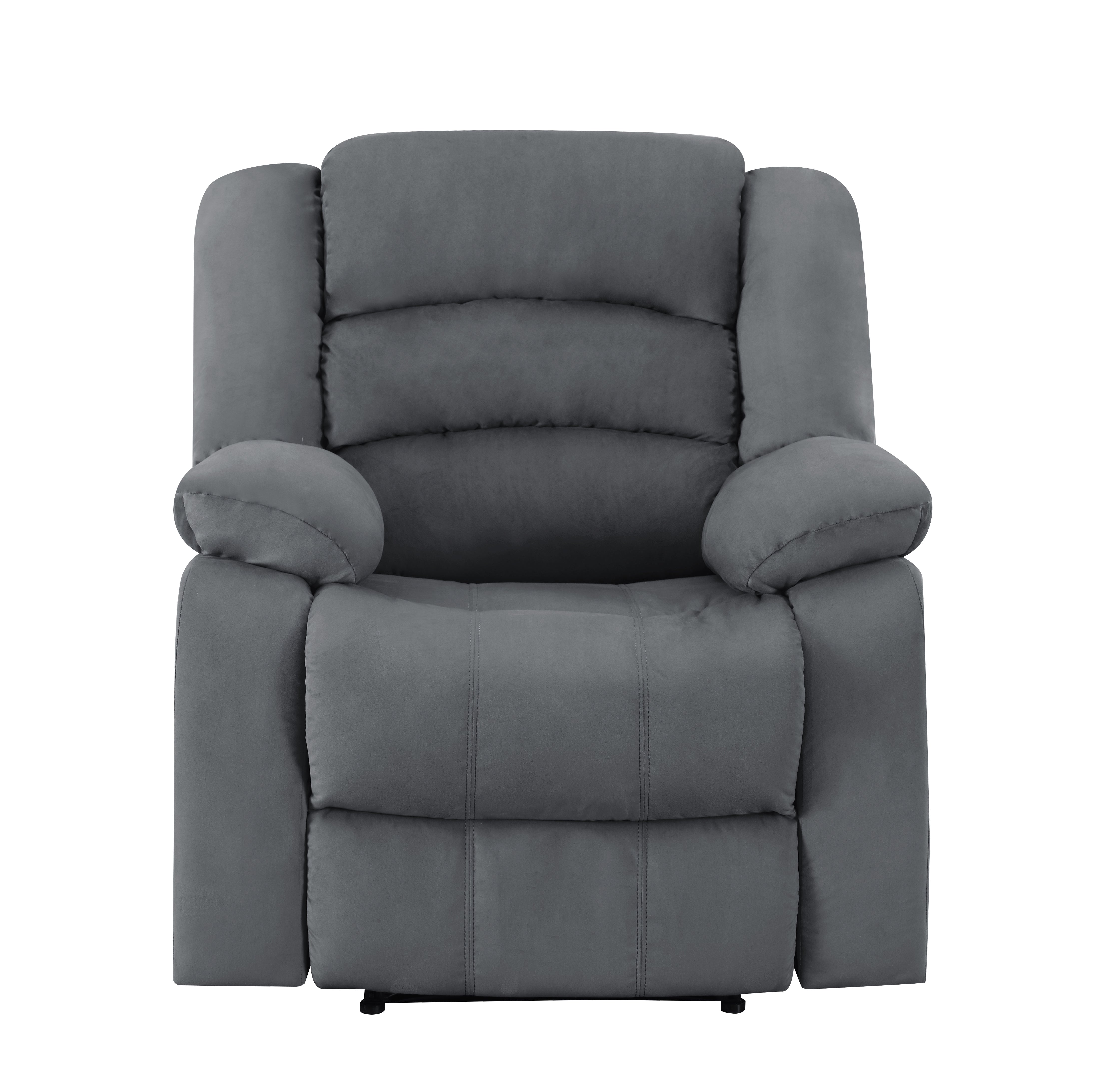 Global United Transitional Microfiber Fabric Recliner Chair