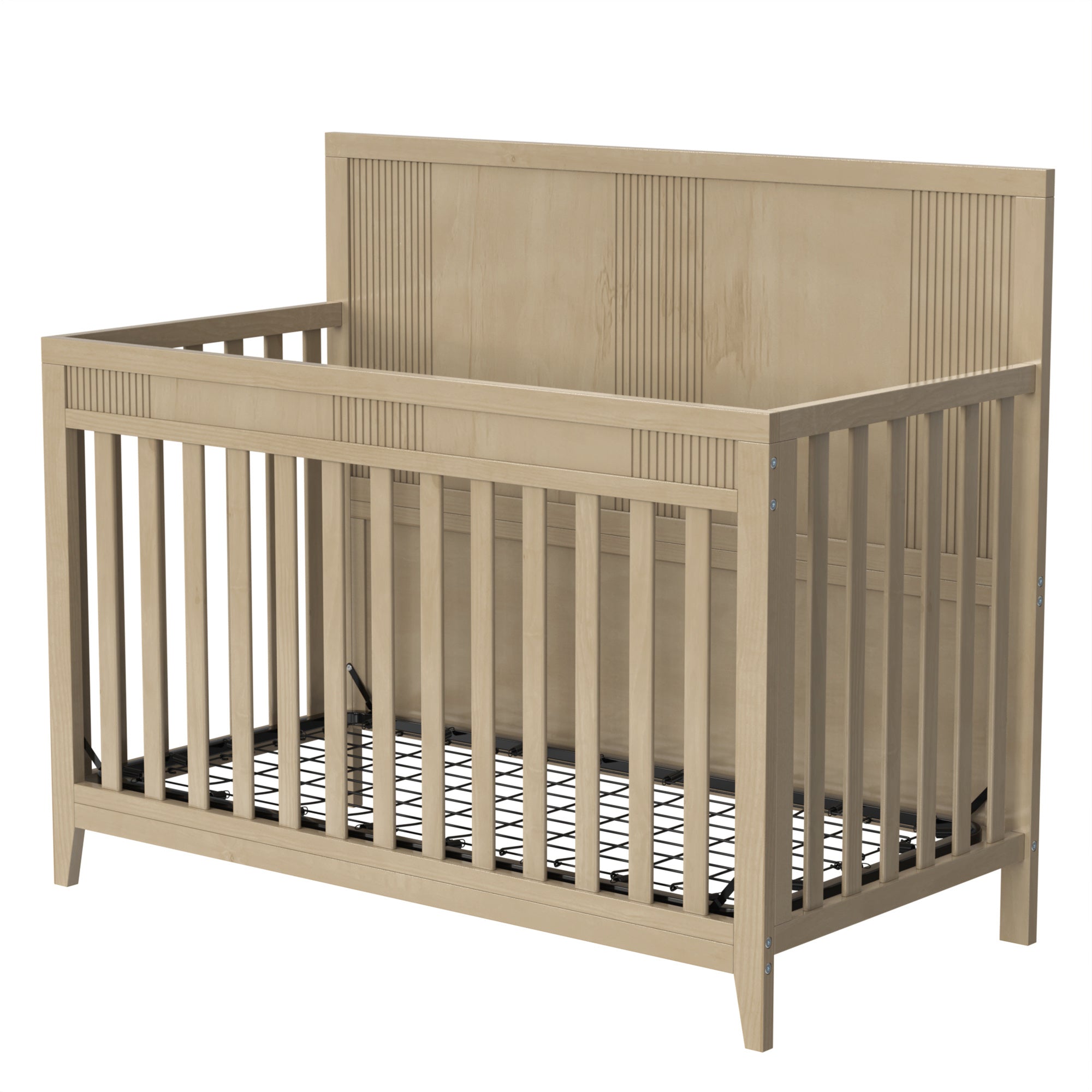 Certified Baby Safe Crib, Pine Solid Wood, Non-Toxic Finish, Hazel Wood