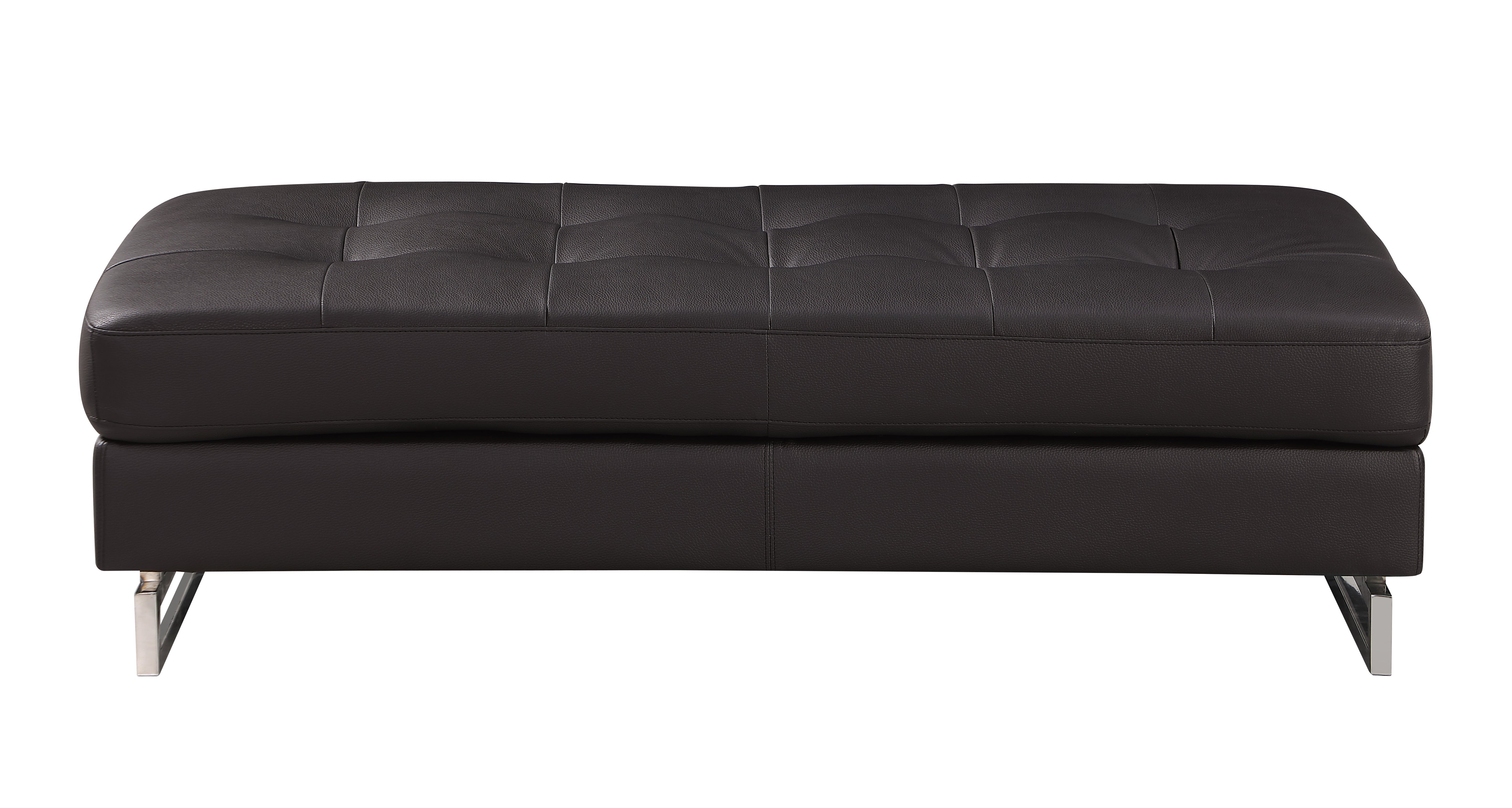 Global United Genuine Leather Ottoman