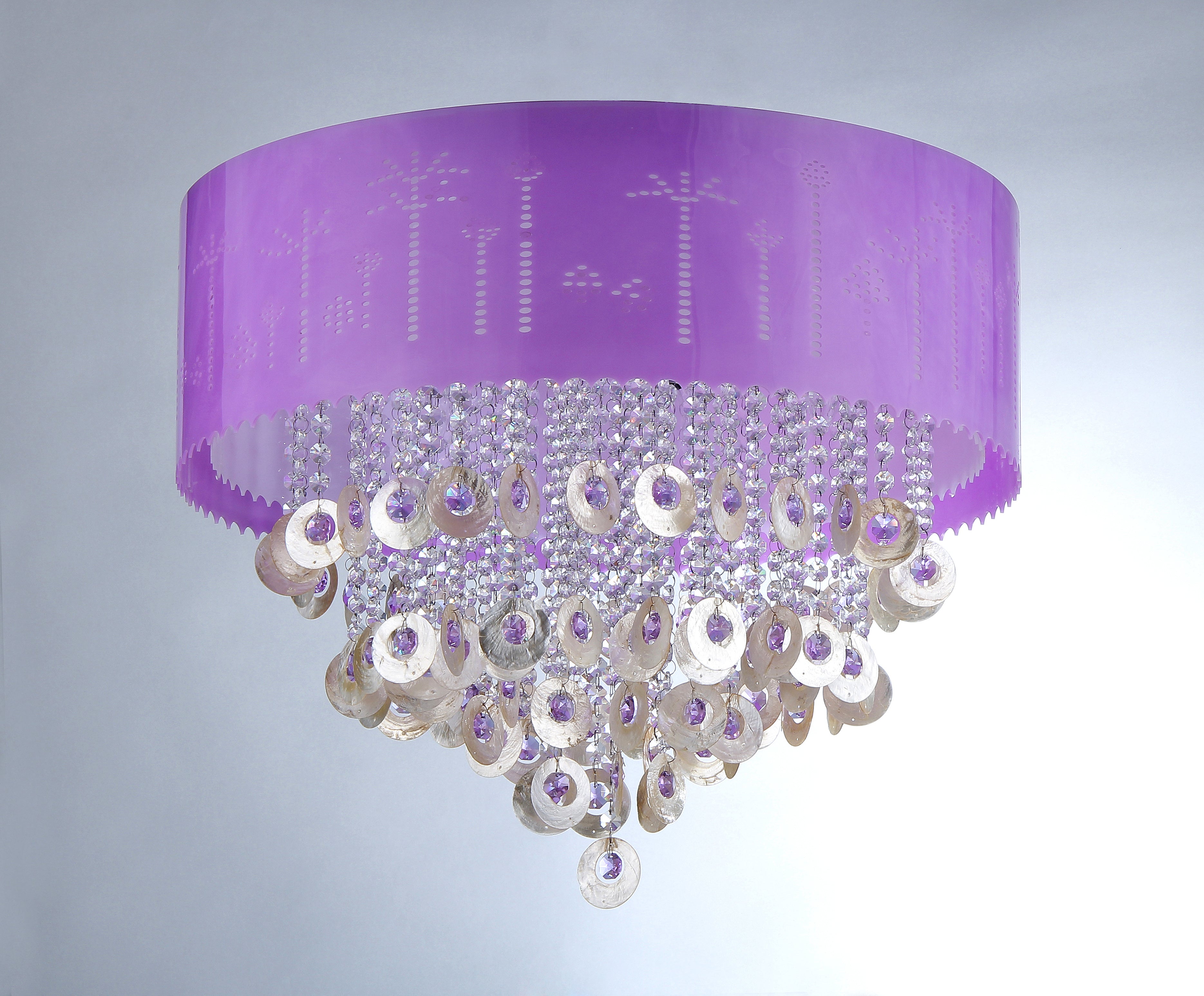 Violet Crystal Chandelier