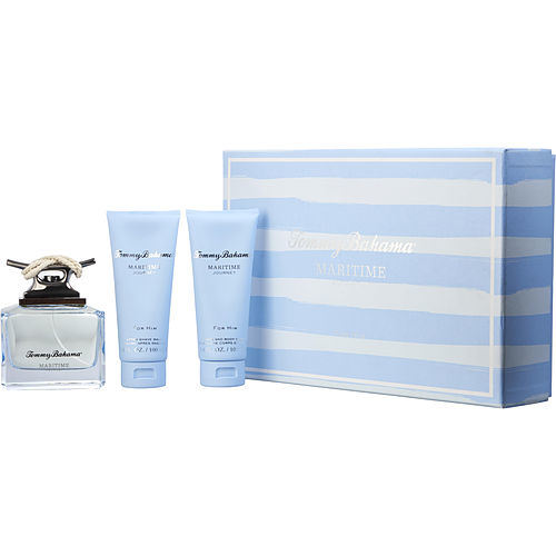 TOMMY BAHAMA MARITIME JOURNEY by Tommy Bahama EAU DE COLOGNE SPRAY 4.2 OZ & AFTER SHAVE BALM 3.4 OZ & HAIR & BODY WASH 3.4 OZ