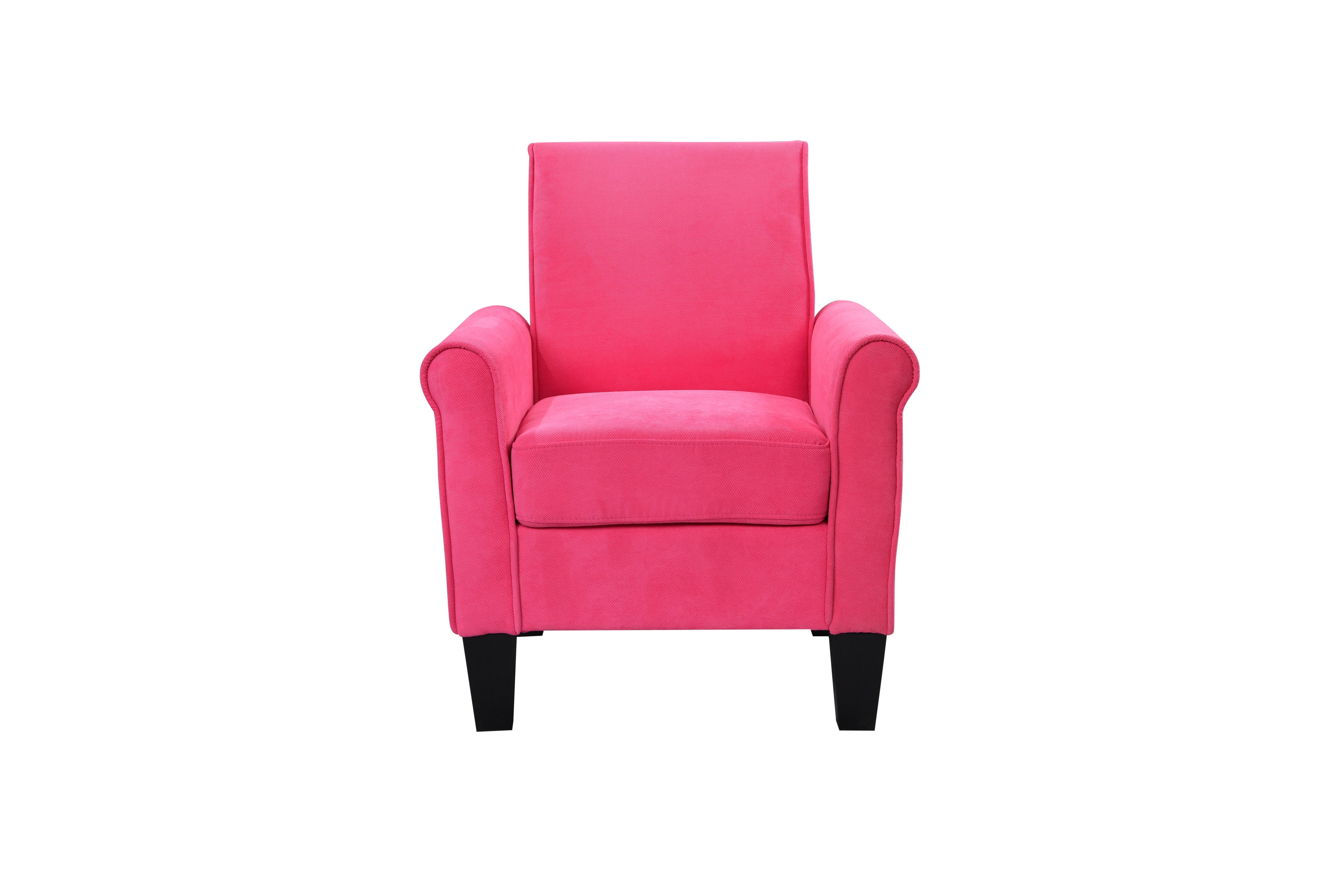 Accent Chairs, Comfy Sofa Chair, Armchair for Reading, Living Room, Bedroom, Office, Waiting Room, Linen fabric, Pink