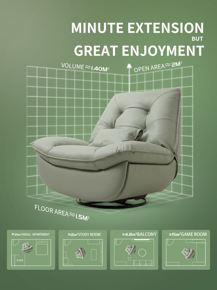 smart multifunction recliner chair electric green