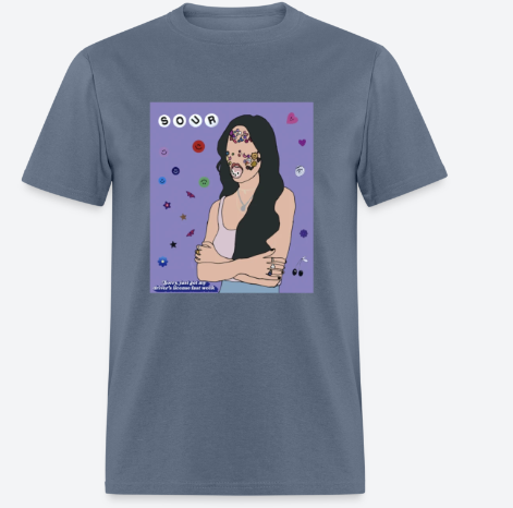 Trendy Olivia Rodrigo T-shirt with lot of different colors and different Sizes S,M,L,XL,2XL,3XL