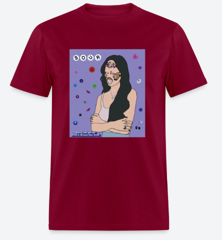 Trendy Olivia Rodrigo T-shirt with lot of different colors and different Sizes S,M,L,XL,2XL,3XL