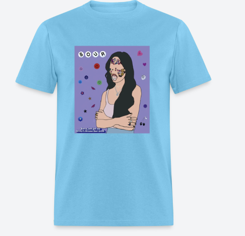 Trendy Olivia Rodrigo T-shirt with lot of different colors and different Sizes S,M,L,XL,2XL,3XL