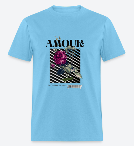 Trendy, " Amour" Rose Unisex T-shirt