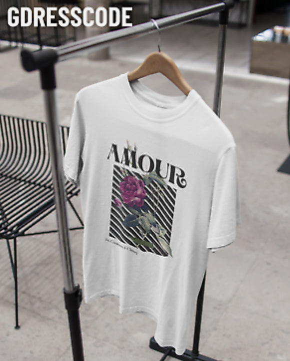 Trendy, " Amour" Rose Unisex T-shirt