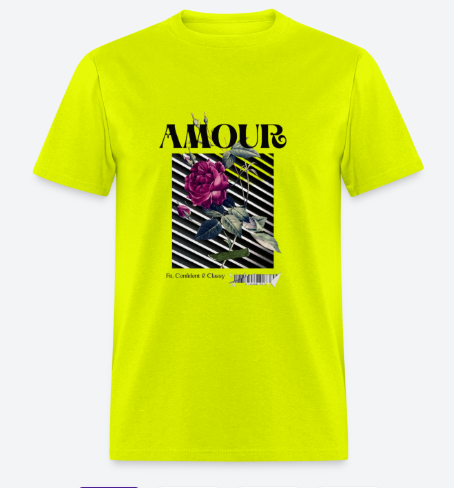 Trendy, " Amour" Rose Unisex T-shirt