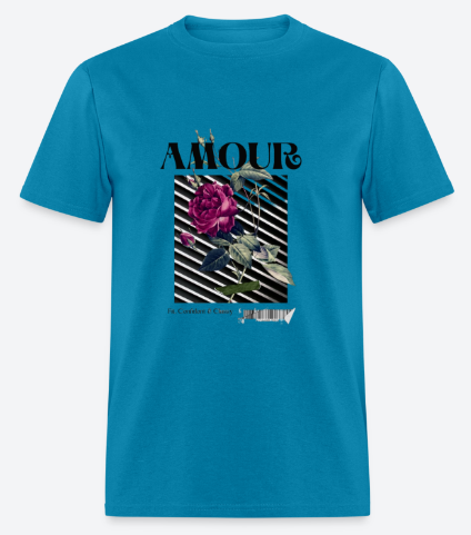 Trendy, " Amour" Rose Unisex T-shirt