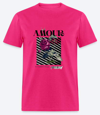 Trendy, " Amour" Rose Unisex T-shirt