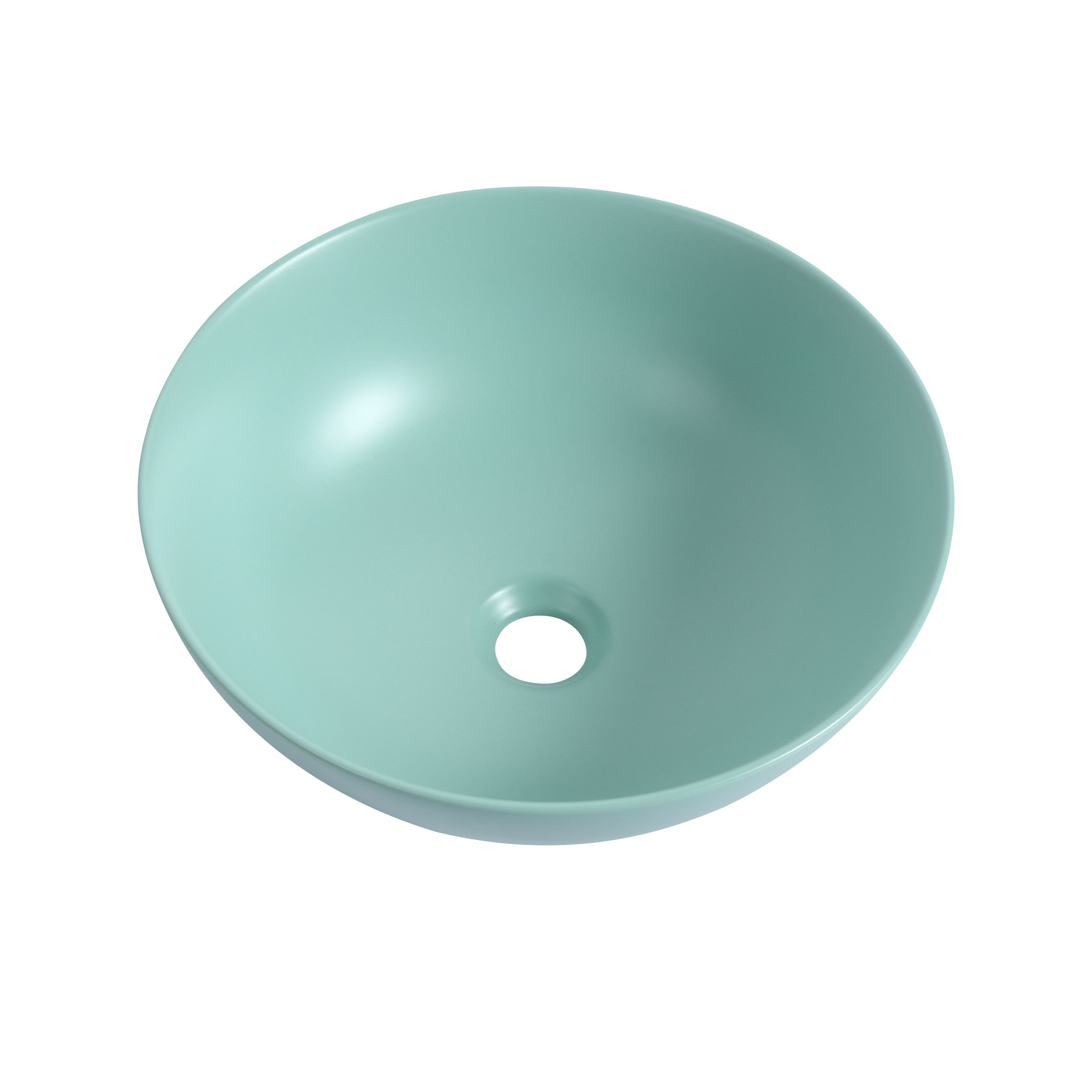 Ceramic Countertop Art Wash Basin, Vessel Sink(Matt Light Green)